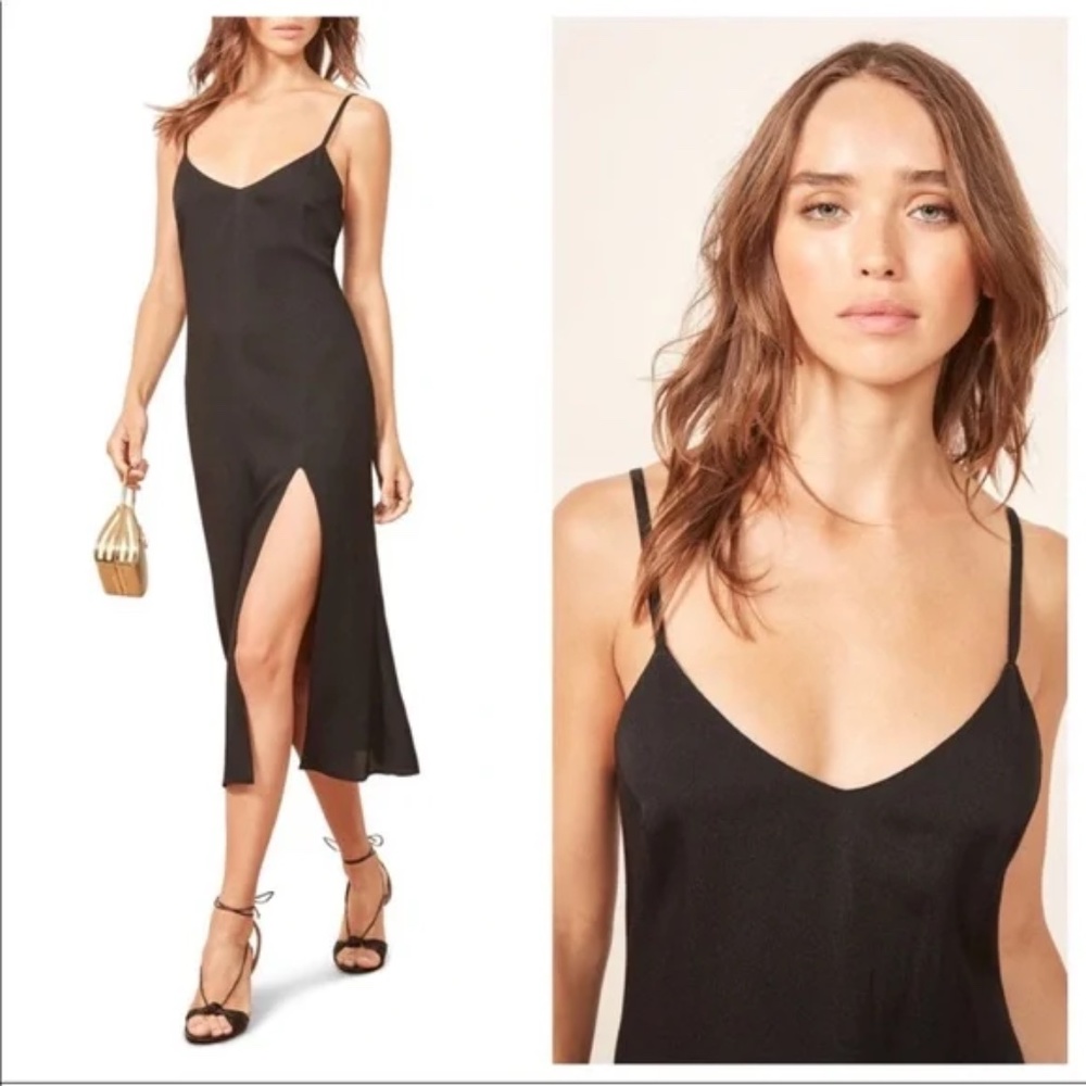 Reformation Black Crimini Dress Size 6